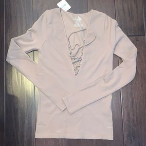 Free People Lace Up Layering Top